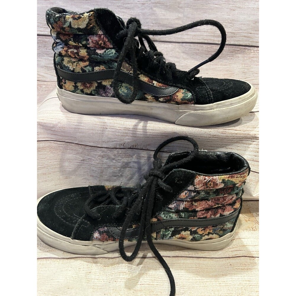 Vans Sk8 Hi Suede/Canvas Paisley Colorblock Sneakers Women's Size 6.5 Mens 5